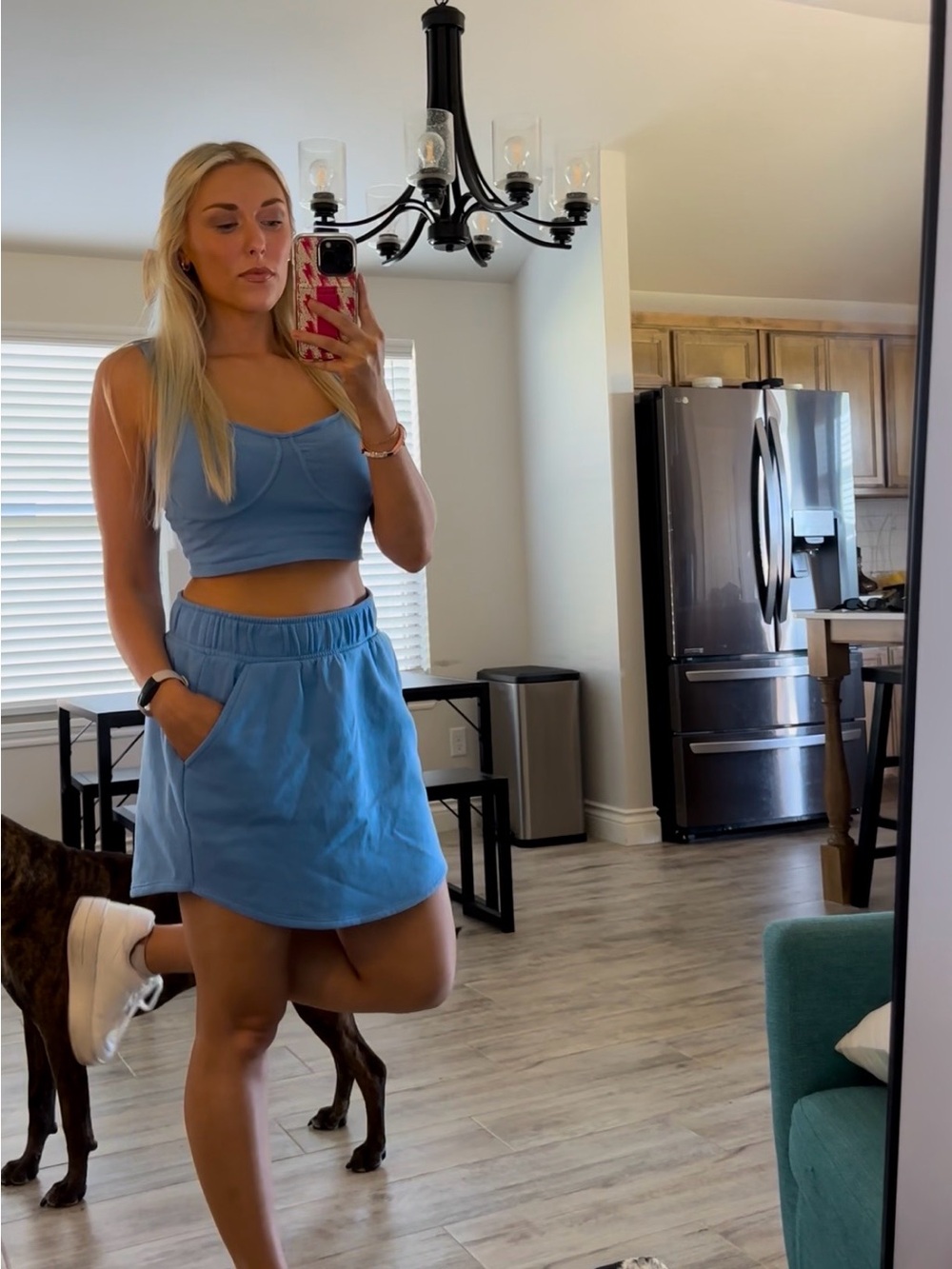 wild fable Light Blue Two-Piece Skirt Set